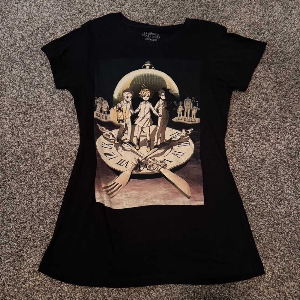 The Promised Neverland Anime Emma, Norman, Ray T-Shirt Tee Top Manga Size Medium